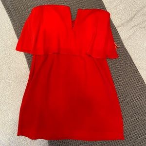 BCBG Strapless Red Mini Dress Size 08